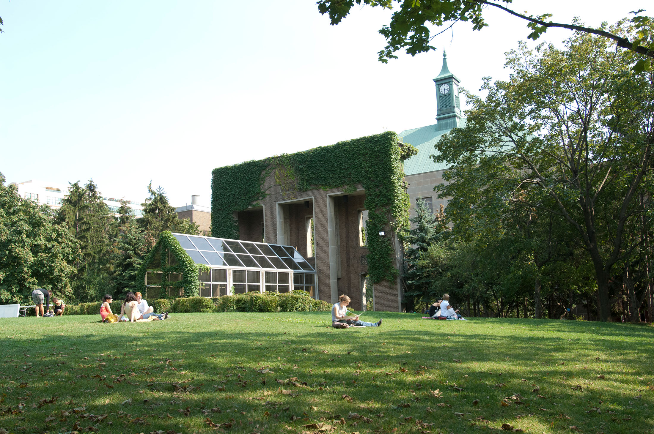 ker hall quad in the summer